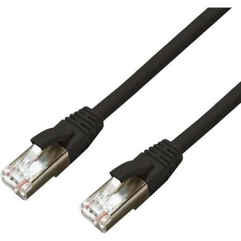 Câble Réseau - Cat6a S-Ftp - 2 M - Rj-45 Mâle/Mâle - 1000 Mbit/S - 500 Mhz - Gaine Lszh - Noir (1/3)