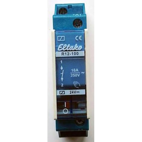 Relé Eltako R12-100-24V 16A montaje en rail DIN