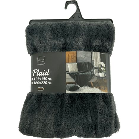 Douceur-dinterieur Plaid Élégant anthracite 125 x 150 cm (1/5)