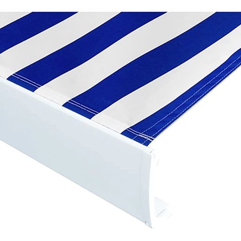 Maison Exclusive - Tendone Parasole in Tela Blu e Bianco 400x300 cm