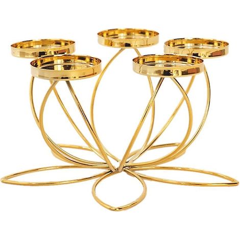 Bougeoirs en métal pour un dîner romantique aux chandelles, accessoires de décoration de table modernes et rétro (1/5)