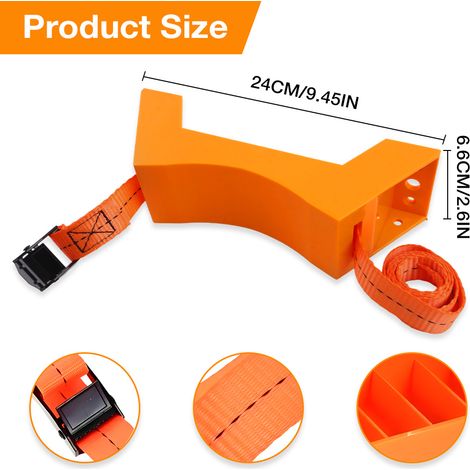 Support pour bouteille de gaz orange, fixation en plastique ABS et acier, armoire anti-basculement pour bouteilles de gaz de laboratoire et d'hôpital