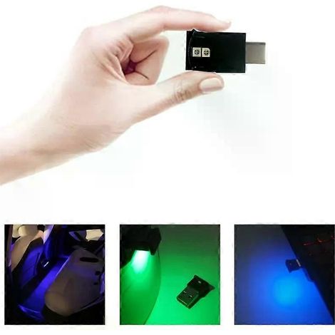 Mini-USB-C-LED-RGB-Licht, Helligkeit einstellbar, 8 Farben wechselbar, für Auto, Laptop, Tastatur, stimmungsvolle Nachtlampe D7YA (1/4)