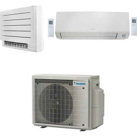 Climatiseur au sol Daikin Perfera série toutes saisons + FVXM-A avec Perfera R32 Dual Split Inverter 12000 + 18000 BTU avec UE 5MXM90A9 Classe A+++/A++