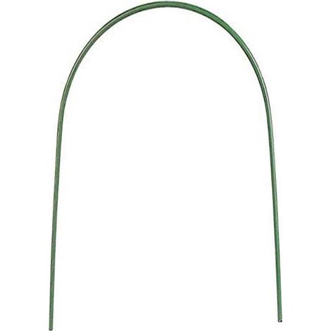 Nature – Arceau en acier plastifié vert 8mm – Longueur 120cm – Courbe H 48 x 56cm pour stabilisation serre tunnel