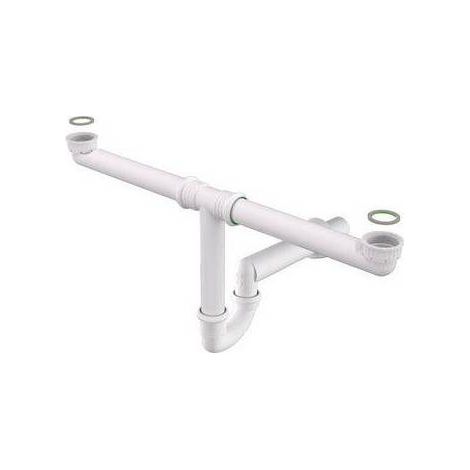 SIFONE PER LAVELLI CUCINA  RING ONE A DUE VASCHE Misura: 1"1/2 x 50