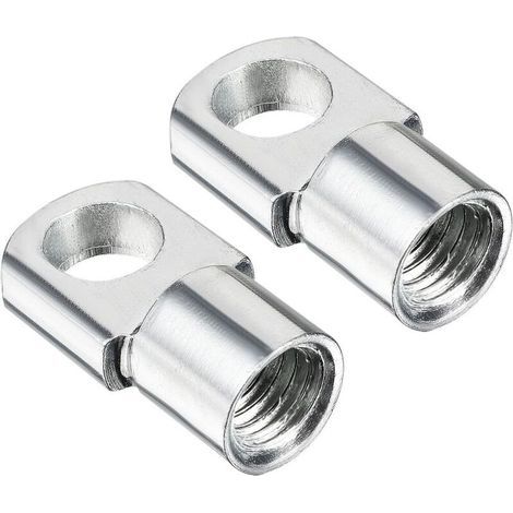 M8-Gasfederendkappe, 8 mm Innengewinde, Lochdurchmesser, A3-Stahl, silberfarben, 2 Stück (1/5)