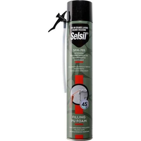 12 x SELSIL SCHIUMA POLIURET UNIVERS MANUALE 750 ML