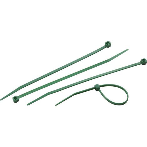 Lot de 50 Serre-câbles Pratiques - Vert - 150 x 3,6 mm - en Nylon Solide - Résistant aux UV - Durable et Robuste - Kit de Serre-câbles pour pièces en Groupe, connecteurs de câble, 7452150 (1/3)
