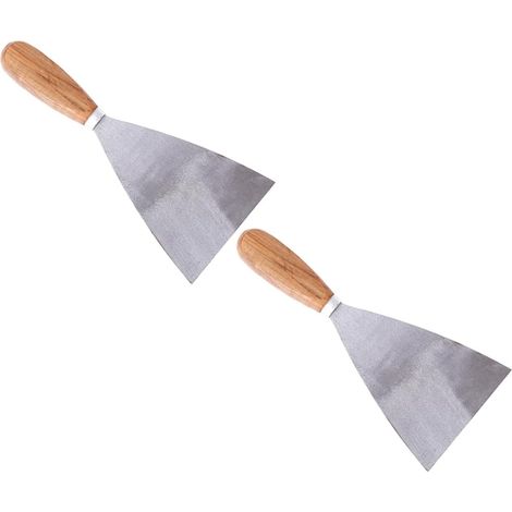 2pièces Outil De Grattage Pour Murs Grattoir à Peinture Multi-usage Avec Poignée Bois Pour Cuisine Et Nettoyage De (1/5)