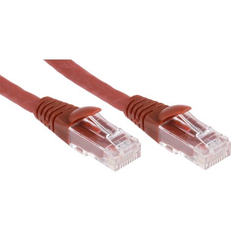 Câble cat 6 Avec connecteur / , U/UTP, gaine LSZH Rouge, 2m ( Prix pour 1 )