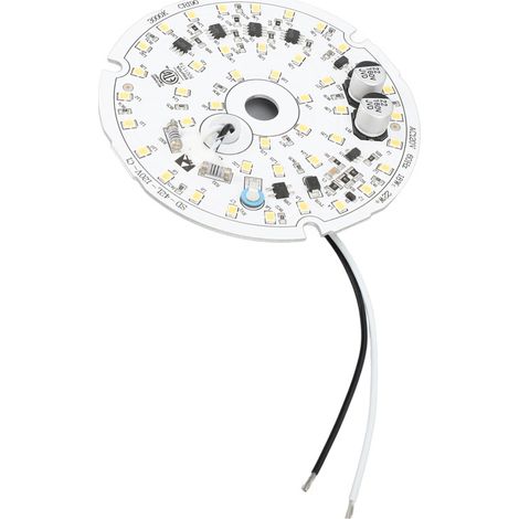 Panneau lumineux de remplacement pour ventilateur de plafond LED 3,93 pouces (10 cm) AC120V 18W 2000LM, dimmable, pour chambre ou salon, lumière chaude 3000K (1/5)