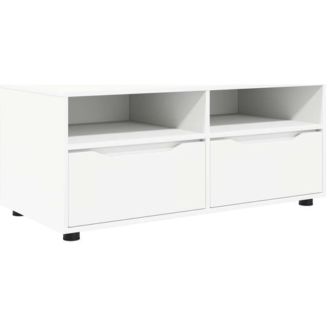 TV Cabinet with Drawer White 100 x 48 x 43 cm Engineered Wood vidaXL (1/5)
