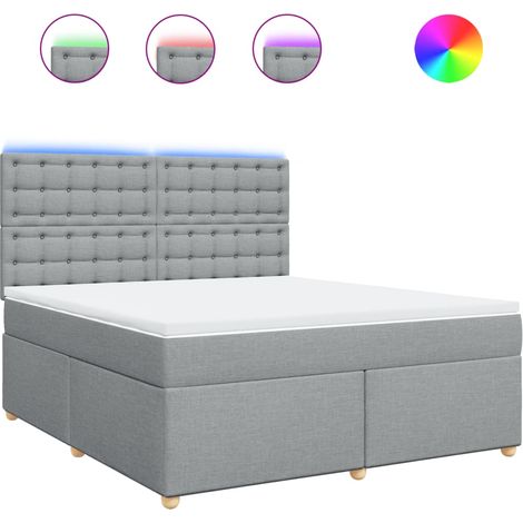 Maison Exclusive - Giroletto a Molle con Materasso Grigio Chiaro180x200 cm Tessuto (1/5)