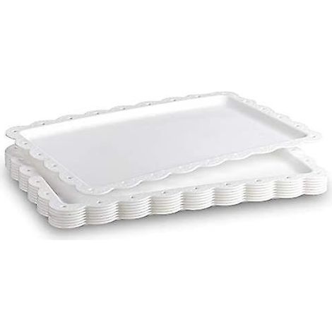 lot De 8 Plateaux De Service En Plastique Pour Restauration Rapide Snack Fruits Dessert Plateaux De Service En Plastique Pour Cuisine Caf (1/5)