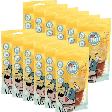 Lov&Ed Hähnchenbrustfilets für Hunde, 12x 80 g