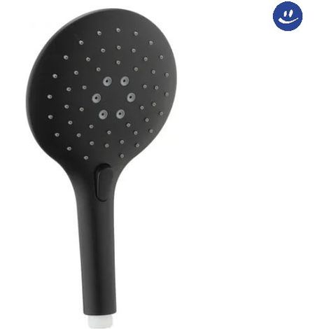 Doccetta Ambra Bathroom Black Sun Tonda Multifunzione 3 Getti Nera Opaca