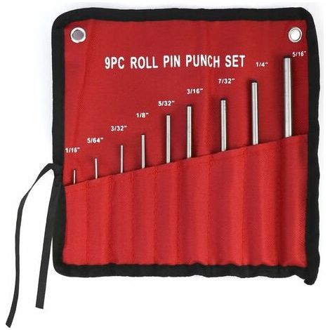 Jeu de 9 Chasses-Goupilles en acier renforcé 1.5mm - 8 mm 1/16"-5/16" avec Sac de Transport (1/5)