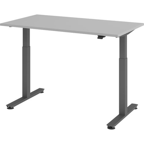bümö Schreibtisch elektrisch XMST Rechteck: 140 x 80 cm Grau (1/3)