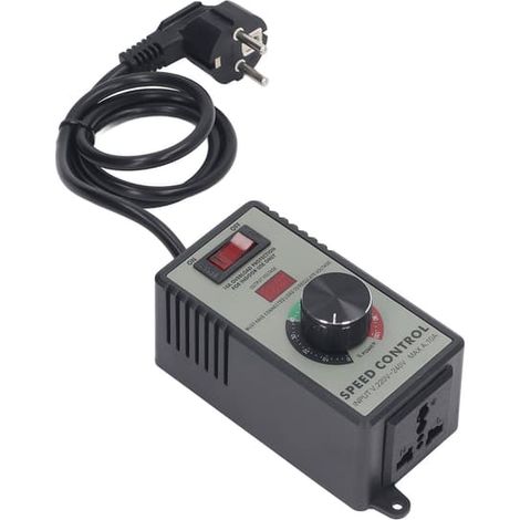 Variateur de vitesse pour moteur à courant alternatif, ventilateur électrique, avec prise universelle 10 A (fiche UE), 220-240 V CA, 4000 W (1/3)