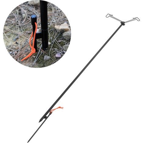 Support de lampe de camping ultraléger en alliage d'aluminium, hauteur réglable, support pliable et portable pour le camping, poteau d'éclairage, support de rangement pour le camping (1/5)