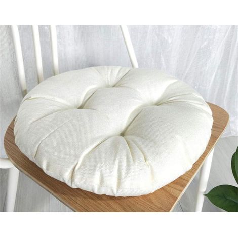 Linen Tatami Round Chair Cushions Garden Solid Colour Comfortable Breathable Soft Seat Cushion for (1/5)