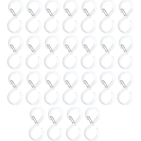 Crochet S - Plastique Antirouille - Avec Fermoir de Sécurité - Pour Cuisine Salle de Bain Plantes Ustensiles Vêtements - Lot de 10 (1/5)