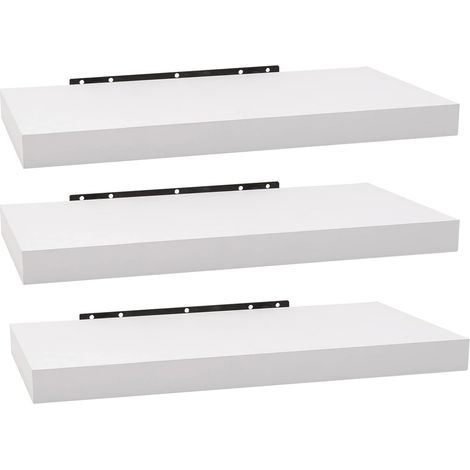 WOLTU 3x Floating Shelf Storage Display Unit Wall Mounted bookcases Unit White 40 cm (1/5)