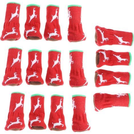Set of 16 non-slip stair covers, Christmas table corner protectors for Christmas and party decorations, reindeer style. (1/5)
