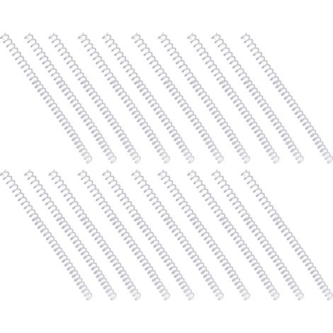 20 Spiralbindungen, 30 Blatt ABS-Kunststoff-Spiralbindungen, transparent, für Büroarbeiten (1/5)