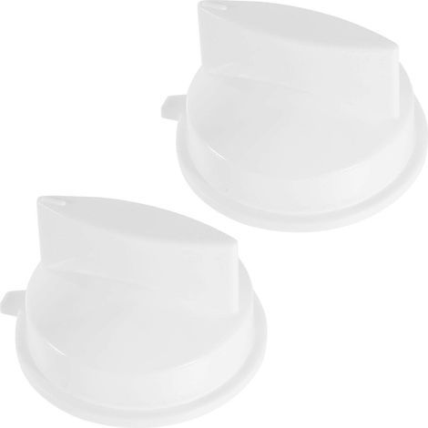 Lot de 2 boutons de commande de minuterie pour four à micro-ondes, accessoire pour four à micro-ondes-4.50X4.50X3.50CM-White (1/4)