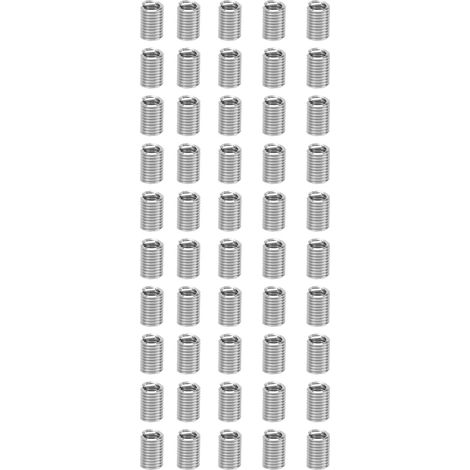 50 inserts filetés US, bagues vissées pour réparation filetage, outil de taraudage 1/4in‑202.5D (1/5)