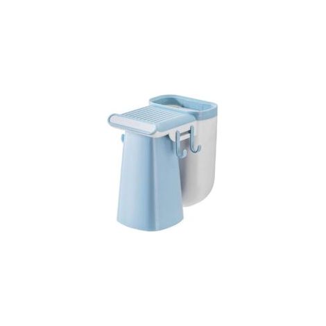 Porta spazzolino autoadesivo, porta spazzolino e dentifricio da parete, porta spazzolino da bagno senza foratura per spazzolino, dentifricio, bicchiere, rasoio - Crezuo (1/4)