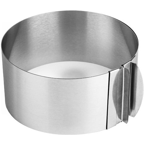 Anneau gâteau réglable inox 15 cm, graduation interne, pâtisserie haute et régulière