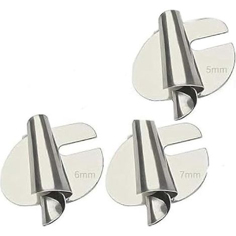 Pied ourleur universel, presse-couture 3 pièces pour machine à coudre industrielle -5/6/7 mm-- (1/5)