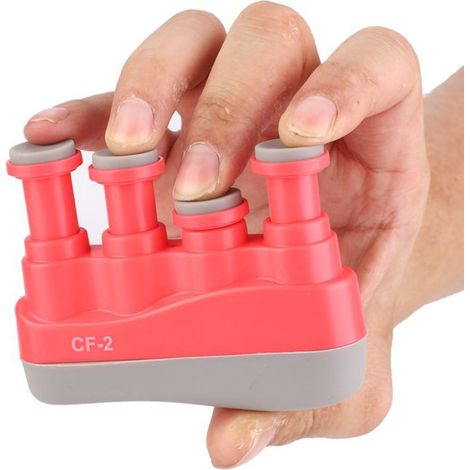 Traineur de doigt pour enfants Enfants Variable Force Fonde Force Tension Exerciser Entraîneur Grip animalerie spray Rouge (1/4)