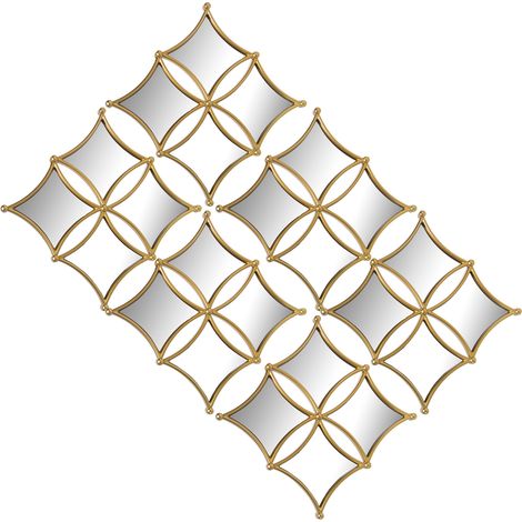 Setzen Sie 6 Melamin A/Golden Spiegel 25x25cmpour alle Stile, um zu Hause eine Note zu verleihen (1/4)