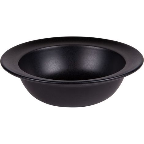 1 saladier Néo, grès noir mat, 31 cm de diamètre, design épuré contemporain, pour salades et fruits, usage quotidien ou dîners élégants