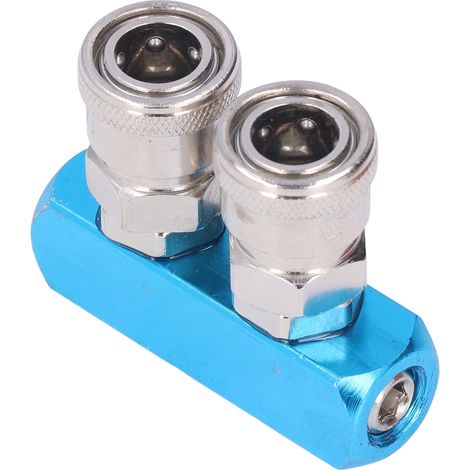 Bloc de distribution d'air aluminium G1/4 répartiteur tuyau pneumatique droit avec raccord acier inox SML-2 (1/5)