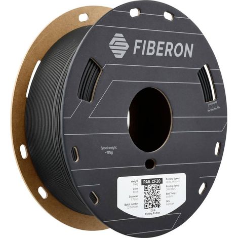 Polymaker FG03001 Fiberon™ PA6-CF20 Filamento per stampante 3D PA6-CF Rinforzato in fibra di carbonio, resistente al ca (1/4)