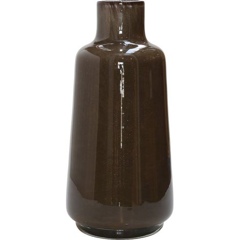 Vase Décoratif en Verre Épais Fait Main - Décoration Intérieure - Marron Foncé - PANGIVO (1/3)