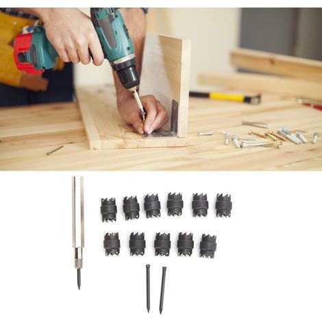 Punktschweiß-Schneidset, 13-teilig, 3/8"-Rotationspunktschweiß-Entfernungswerkzeug, Bohrwerkzeug und 2 austauschbare Klingen für das Metallloch-Entfernungswerkzeug mit elektrischer Bohrmaschine. (1/5)