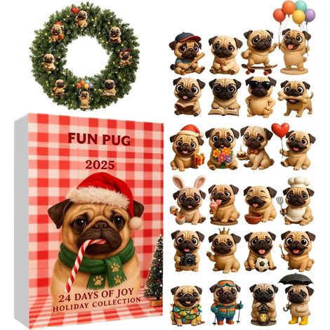 Calendrier De L Avent Pendentif Chien Plat 2D Souvenir 24 Jours Compte À Rebours De Noël Avec Pendentifs Pour Fille Nièce Adolescents Cartable Trousse Porte-Crayon Sac À Dos (1/5)