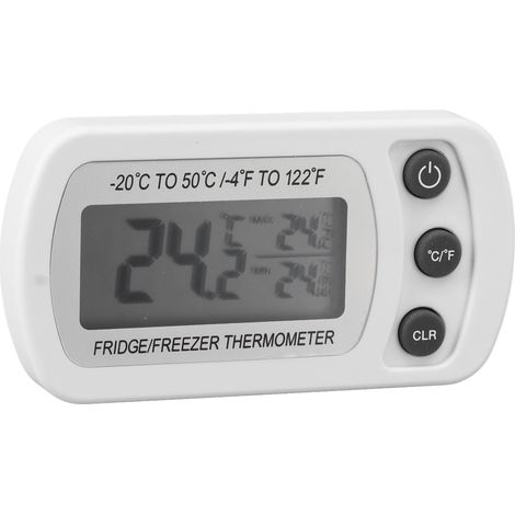 Set mit 2 wasserdichten digitalen Thermometern für Kühl-/Gefrierschränke (20 bis 50 °C), weiß (1/5)