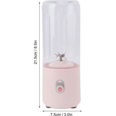Tragbarer Standmixer – 500 ml – USB-aufladbar – 6 Edelstahlklingen – Rosa (1/5)