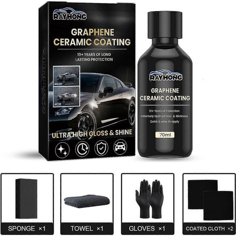 Revêtement céramique au graphène Rayhong Automotive : revêtement ultra-fluide par cristallisation de l'eau, revêtement imperméable, glaçage, entretien de la peinture automobile (1/5)