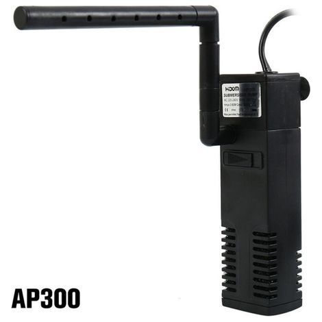 Filtre Intérieur pour Aquarium Jusqu’à 60 L – Pompe de Filtration 300 L/H, 4 W, Convient aux Aquariums d’Eau Froide et Tropicale, Réservoirs de Tortues (1/5)