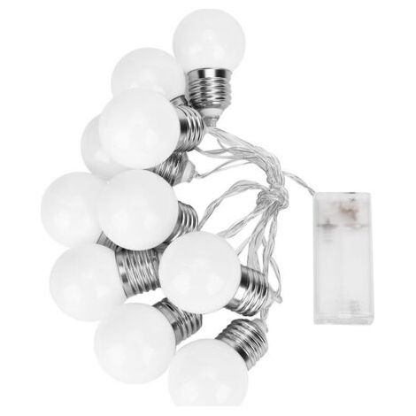 BUNTHAUS Guirlande lumineuse de 1,5 mètre avec 10 ampoules LED blanc laiteux, idéale pour les maisons, les patios, Noël et autres occasions festives, créant une ambiance chaleureuse et accueillant