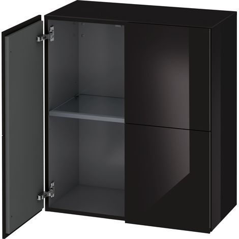 Armario Duravit L-CUBE 700x363x800mm negro de alto brillo (1/4)