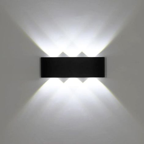 murale Applique d'extérieur à LED moderne luminaire mural haut et bas étanche IP65 pour salon lumière blanche froide 6500 K (1/4)